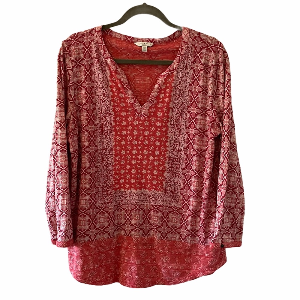 Lucky Brand Boho Printed Blouse Large